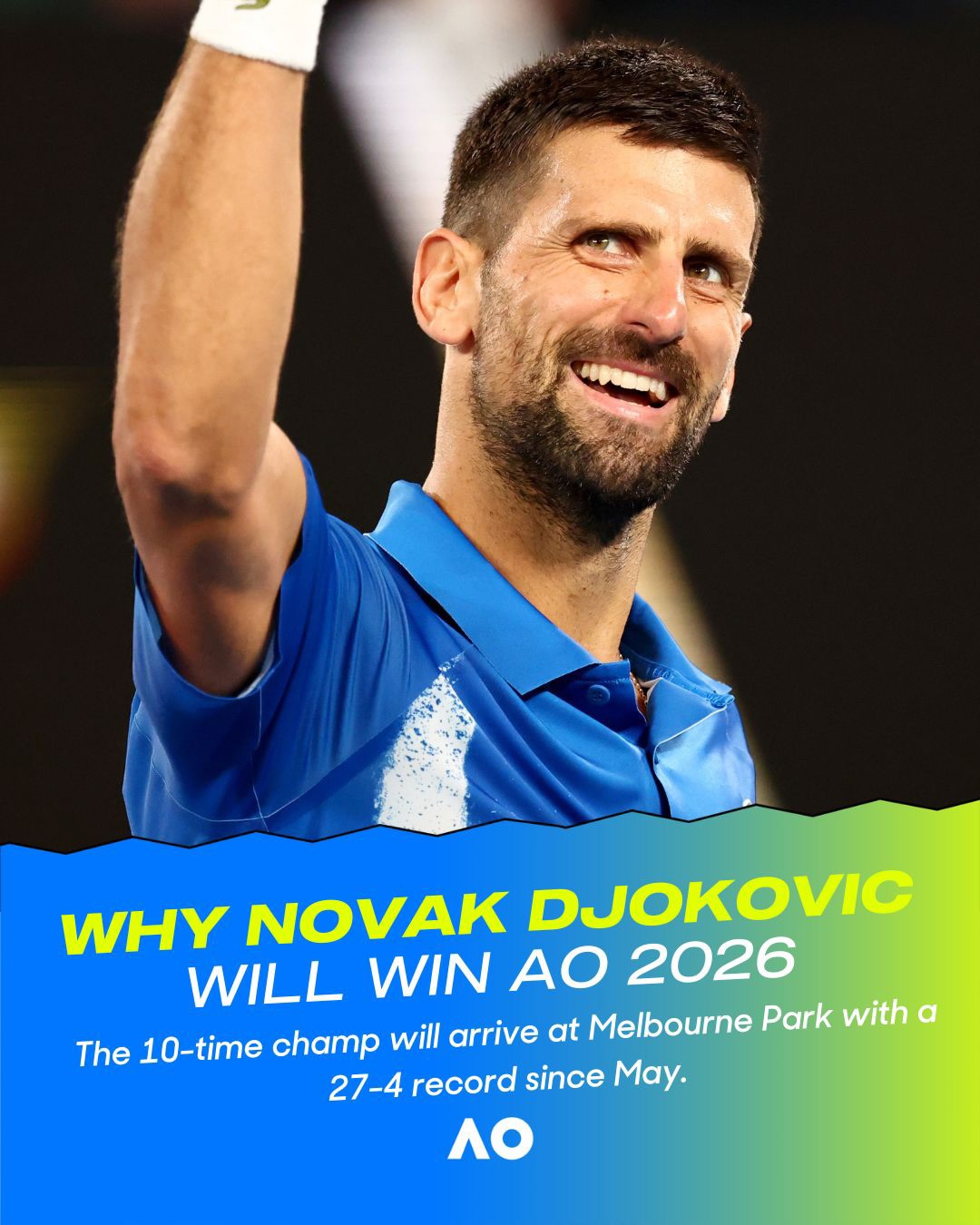 “I’m not giving up on Grand Slams.” 💪

Will Novak’s determination drive him to a historic 11th #AusOpen singles title in 2026?