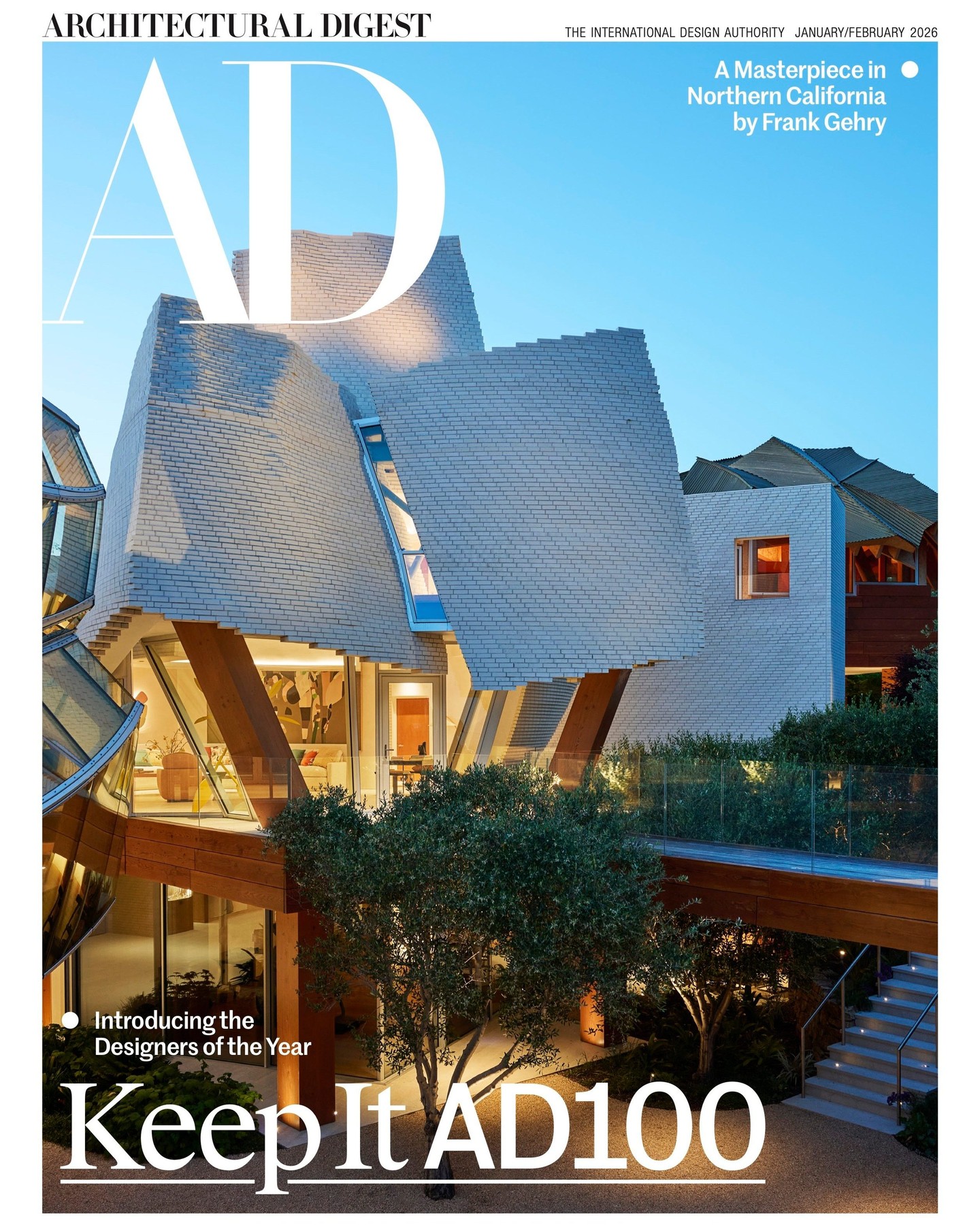 “When Frank asked me why I wanted him to design my house, I told him that I wanted to bring his creativity to Northern California,” homeowner and admirer of #AD100 architect Frank Gehry, Massy Mehdipour, tells AD. “People in this area needed to see it. I told him that I wanted this house to be his work of art.” With interiors by The Wiseman Group, the visionary architect’s latest project balances form and livable function.

Tour our second cover story home at the link in bio. Photography @jasonschmidtstudio; architecture by Frank Gehry of Gehry Partners; Interiors @the_wiseman_group; styling  @yeddamorrison; words @paulgoldberger