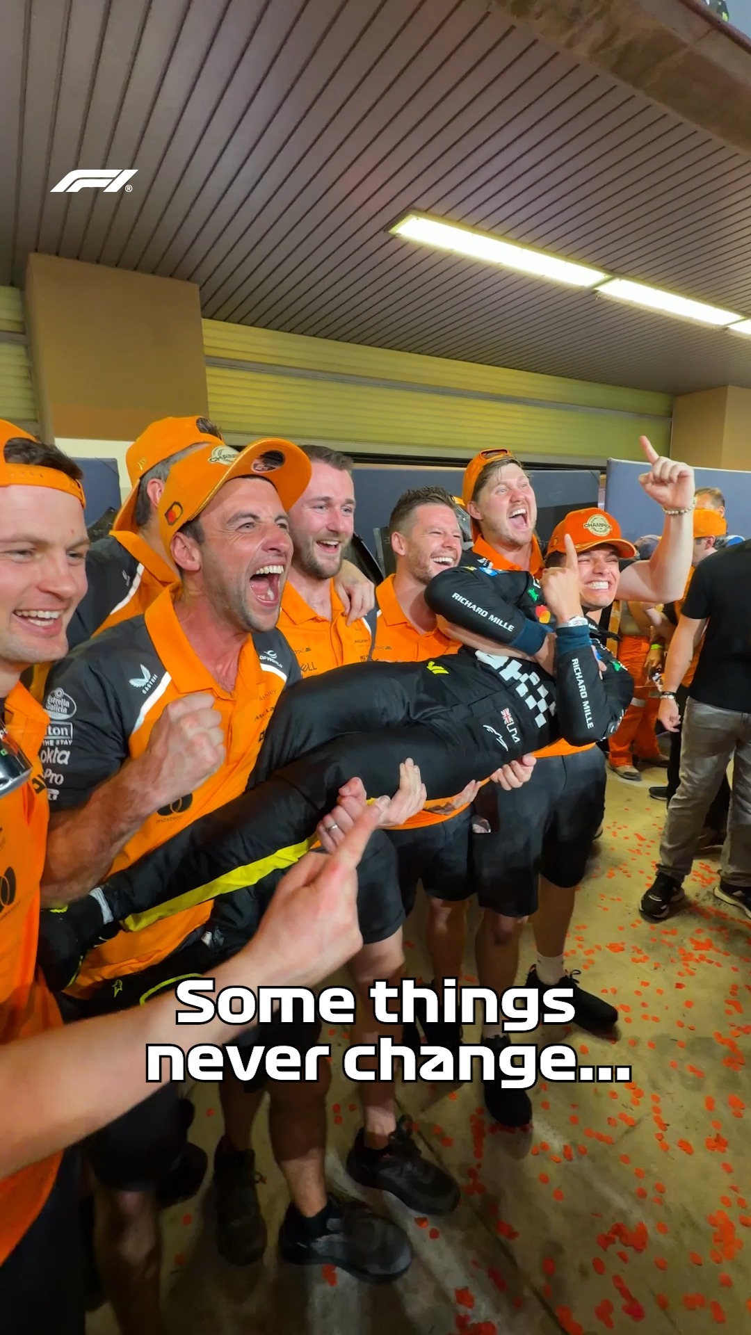 Lando's traditional celebration returns... 😅

Some things never change! 🙌

#F1 #Formula1 #AbuDhabiGP