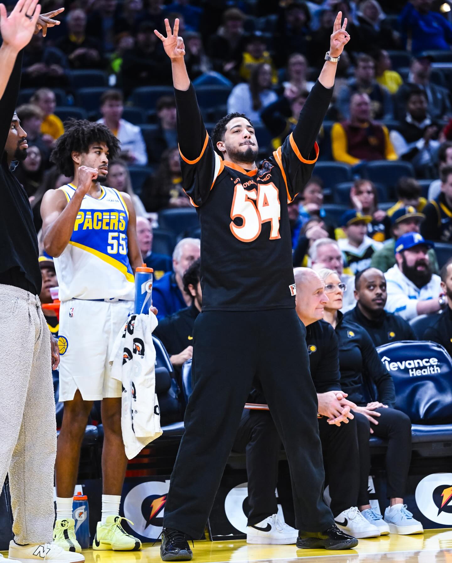 @tyresehaliburton is rockin’ a @johncena jersey today 🫡