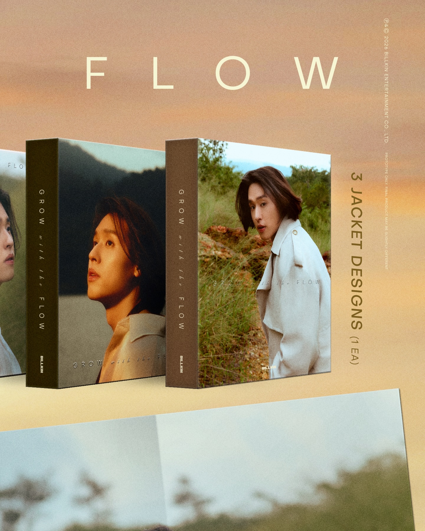 📀 BILLKIN ‘Grow With The Flow’ Album (Standard Edition)

#GrowWithTheFlowAlbum
#BillkinEntertainment #Bbillkin
——

📒 3 Jacket Designs (Version 1, Version 2, and Version 3)
Price: THB 690

🛒 Start pre-order from December 1, 2025 (12:00 PM | GMT+7) to January 15, 2026 (11:59 PM | GMT+7) at www.waawbkk.com
*สำหรับคำสั่งซื้อของ Standard Edition จะไม่ได้สิทธิ์เข้าร่วมงาน BILLKIN ‘Grow With The Flow’ Album Fansign ในวันที่ 2 - 3 พฤษภาคม 2569
