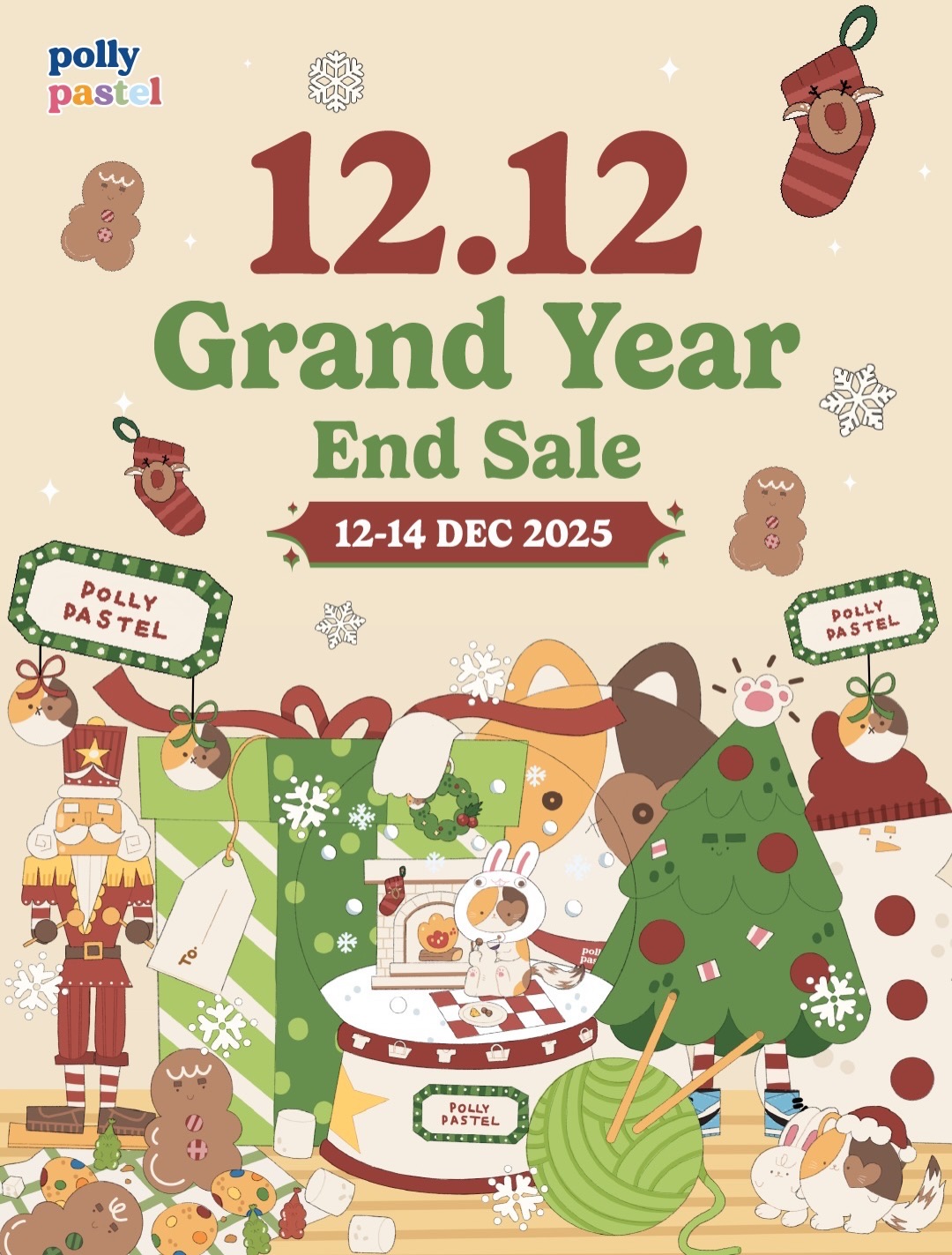 Treat yourself with POLLYPASTEL 12.12 Grand Year End Sale! 🎀✨

🗓️ SAVE THE DATE : 12 - 14 DEC 2025 !!

💻 Shop at : pollypastel.store (11 A.M.)
📱 Tiktok : pollypastel_

🚛 All items are ready to ship.