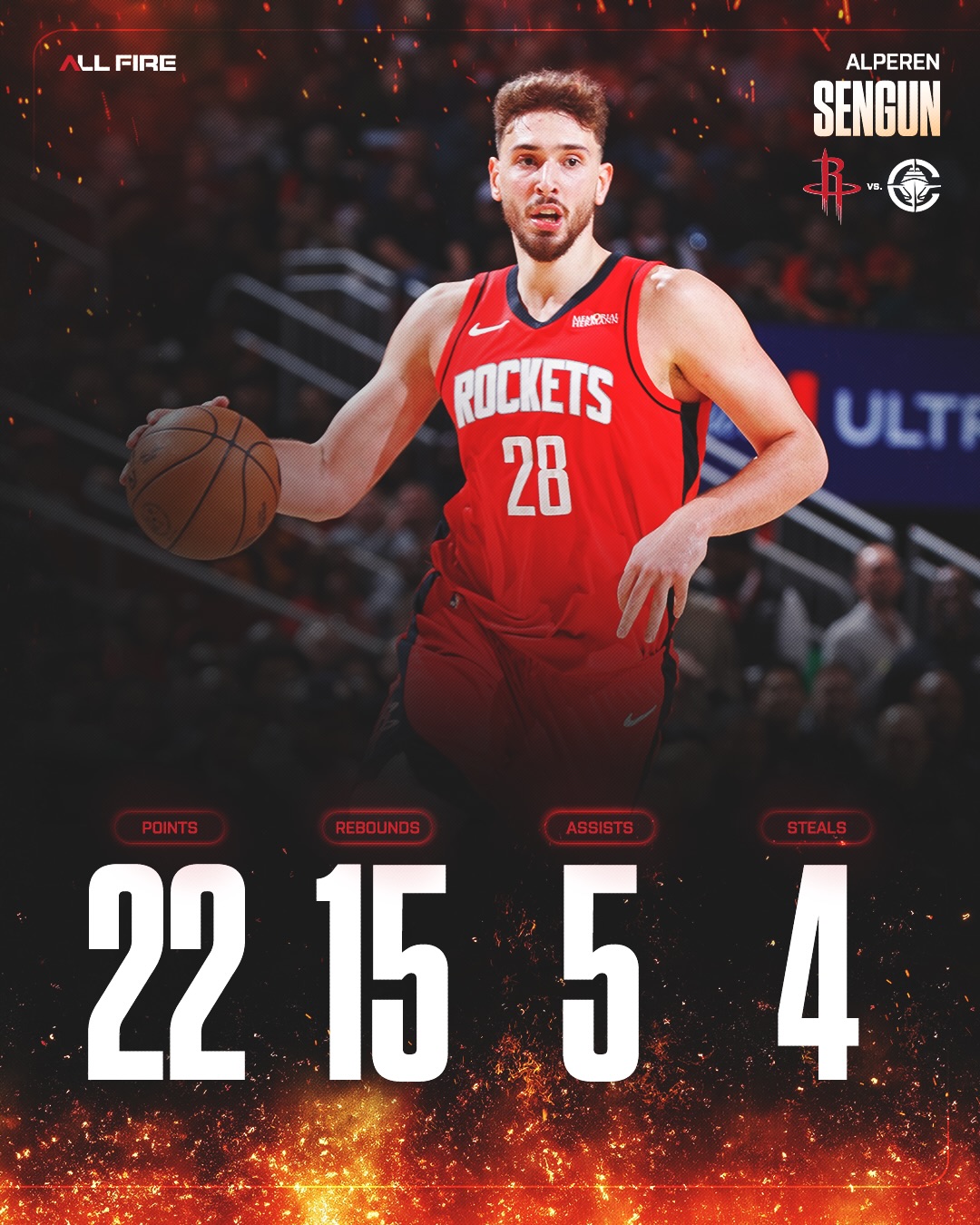 BIG night for the Wizard 🪄

@alperen.sengun | #AllFire