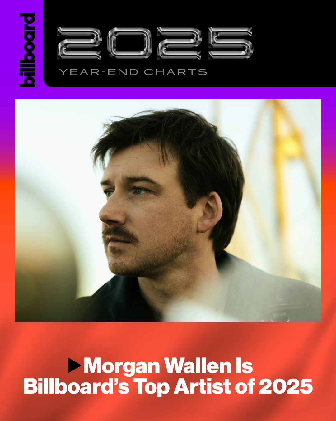 Morgan Wallen finishes atop Billboard's year-end Top Artists chart for the first time following the success of his 2025 album 'I'm the Problem' and its hit songs. 📈⁠
⁠
The continued chart performance of his earlier smash albums 'One Thing at a Time' and 'Dangerous: The Double Album' also helped fuel the victory.⁠
⁠
More details at the link in bio.