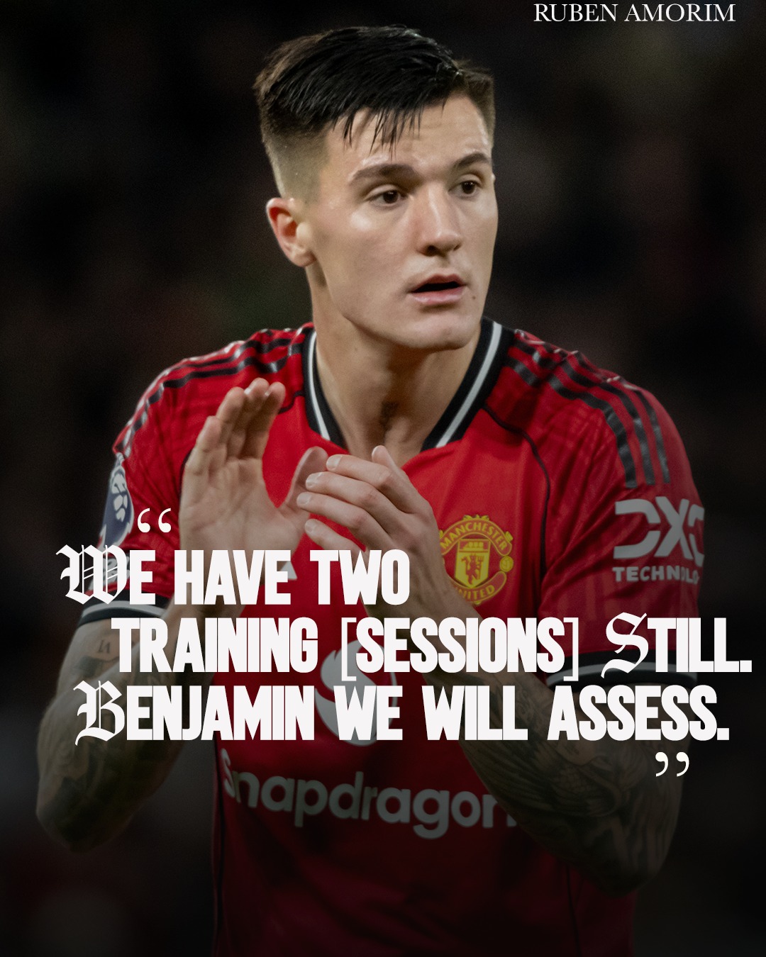 ℹ️ Ruben is giving @BenjaminSesko every chance to be fit for Monday's match against Bournemouth.