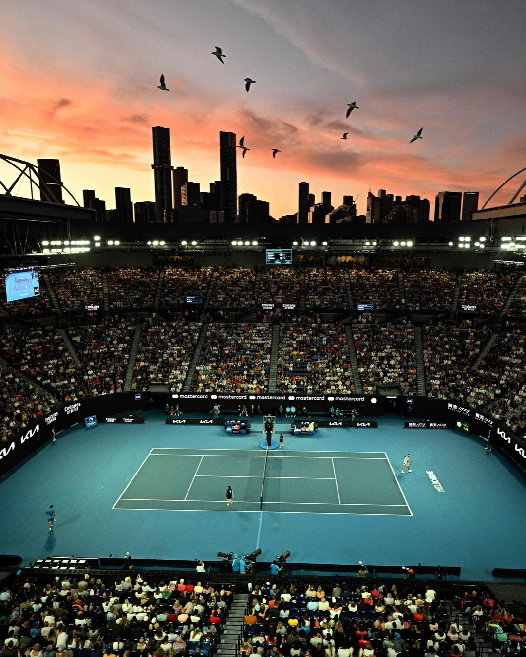 Sunset aesthetics but make it #AusOpen 🌅