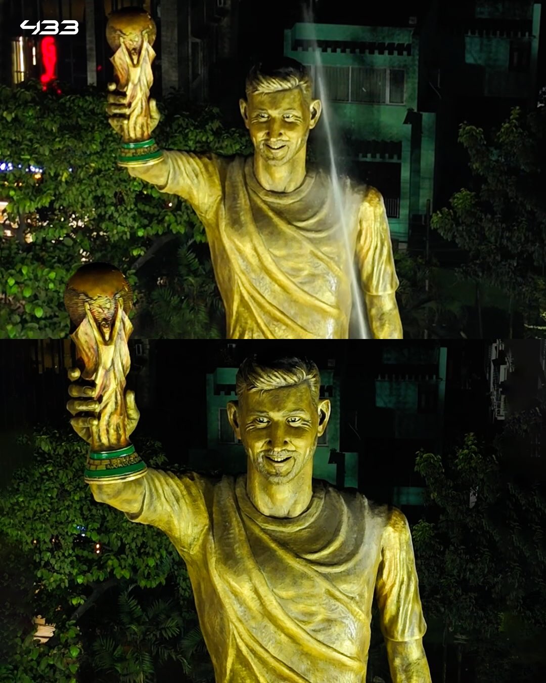 🚨 Lionel Messi will arrive in India 🇮🇳 today to unveil a 21-meter (70 foot) statue of himself 🗽👀

🎥 @calcuttatrending