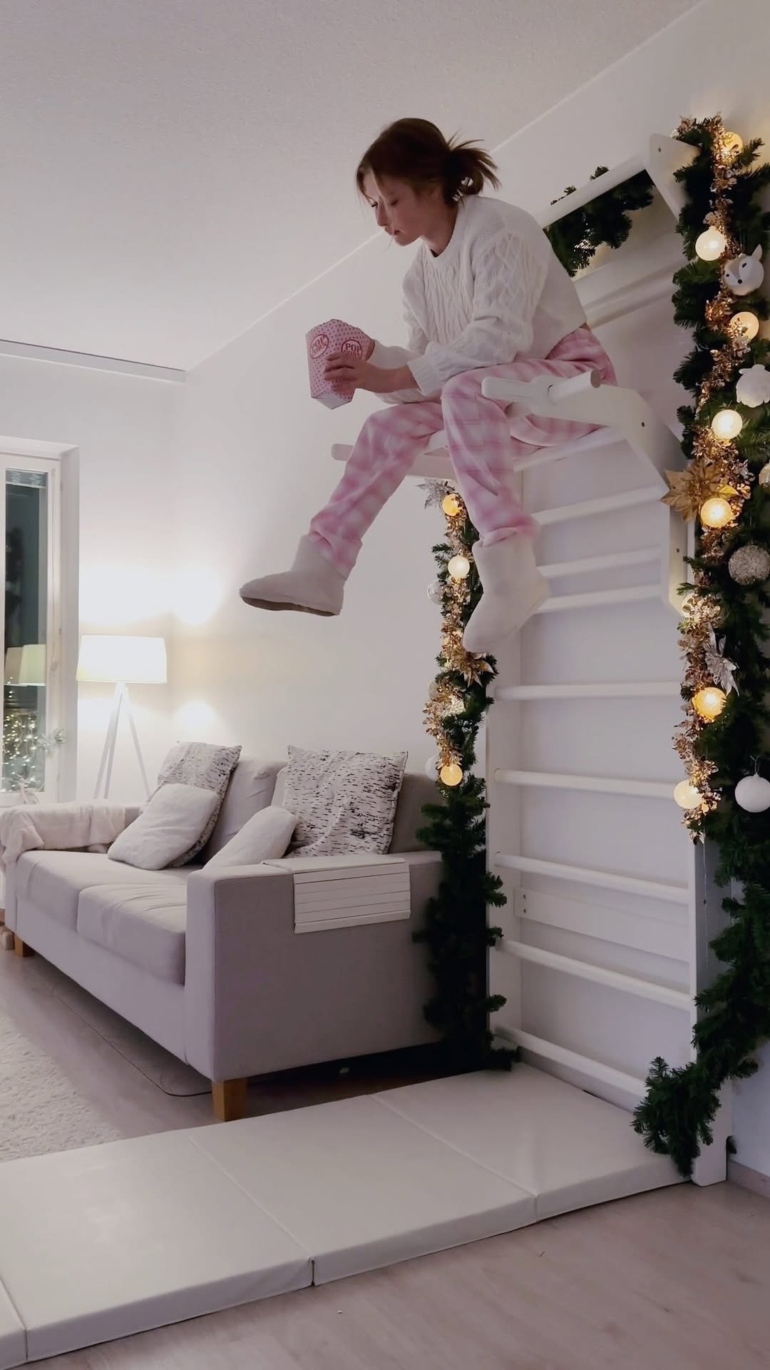 My kind of Christmas Movie Night🎄✨

I am officially the person who cannot sit still for two hours straight! So, while you’re cozy on the couch, I’m over here monkeying around on @nala.moves wall bars, keeping the energy up and the popcorn flowing!😆🍿

What’s your favorite Christmas movie to watch?🎄

#fitness #workout #calisthenics #movienight #christmas #cozyvibes #holidayseason #activelifestyle #wallbars #healthyhabits #homeworkout