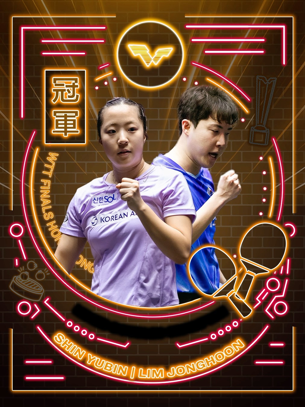 Your WTT Finals Hong Kong 2025 Mixed Doubles Champions - Lim Jonghoon and Shin Yubin! 🏆

#WTTHongKong #TableTennis