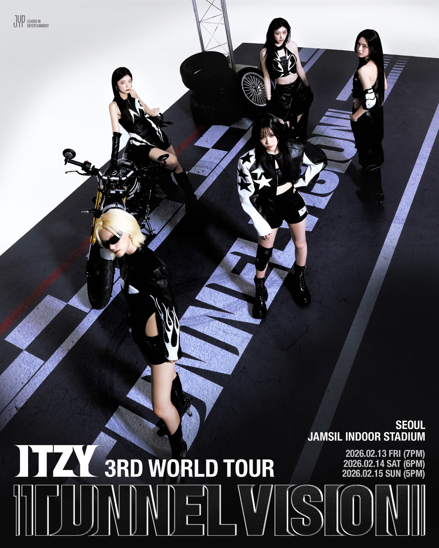 ITZY 3RD WORLD TOUR <TUNNEL VISION> in SEOUL

📅2026.02.13 (FRI) 7PM
📅2026.02.14 (SAT) 6PM
📅2026.02.15 (SUN) 5PM
@ JAMSIL INDOOR STADIUM (잠실실내체육관)

#ITZY #MIDZY 
#ITZY_TUNNELVISION
#ITZY_TNVS
#ITZY_WORLD_TOUR