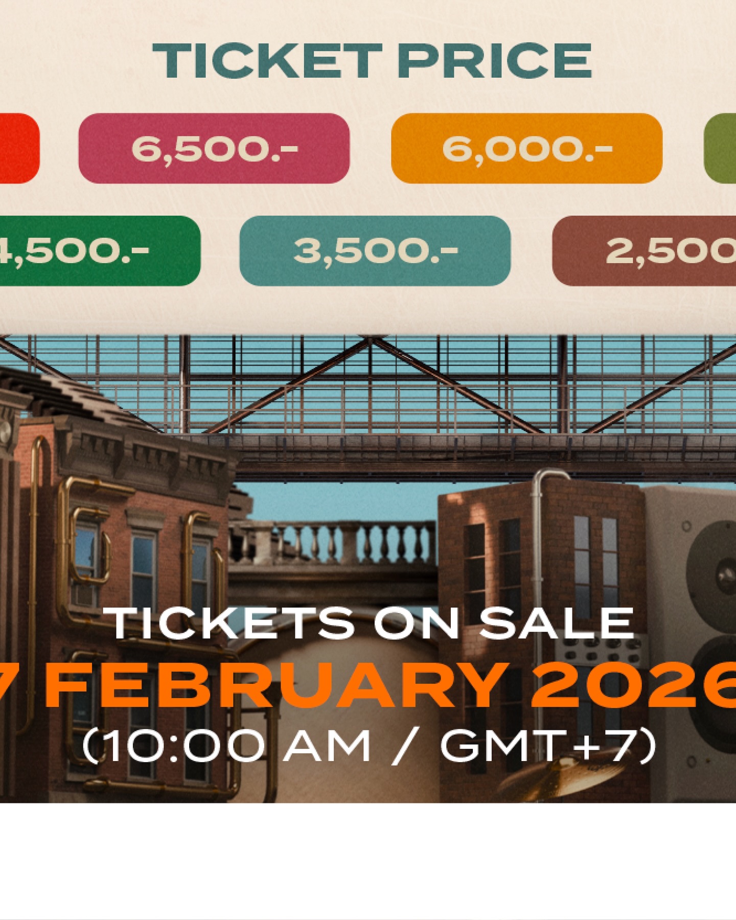 BILLKIN FEELQUENCY CONCERT PRESENTED BY CP 🎷 #BILLKIN_FEELQUENCY

ผังที่นั่ง รายละเอียด และเงื่อนไขการจำหน่ายบัตร 

Seating Map & Price, Ticket Details, and Terms & Conditions for BILLKIN FEELQUENCY CONCERT PRESENTED BY CP

关于 BILLKIN FEELQUENCY CONCERT PRESENTED BY CP 演唱会详情与票价信息

——

▫️ Fri, 13 March 2026 (7:00 PM)
▫️ Sat, 14 March 2026 (6:00 PM)
▫️ Sun, 15 March 2026 (6:00 PM)

IMPACT Arena Muang Thong Thani

🎫 Tickets on Sale 7 February 2026
7,000 / 6,500 / 6,000 / 5,500 / 4,500 / 3,500 / 2,500 / Live Streaming 1,200 THB / 1 Code

📱 Counter Service (7-Eleven) & ALL TICKET

——

#BillkinEntertainment #Bbillkin