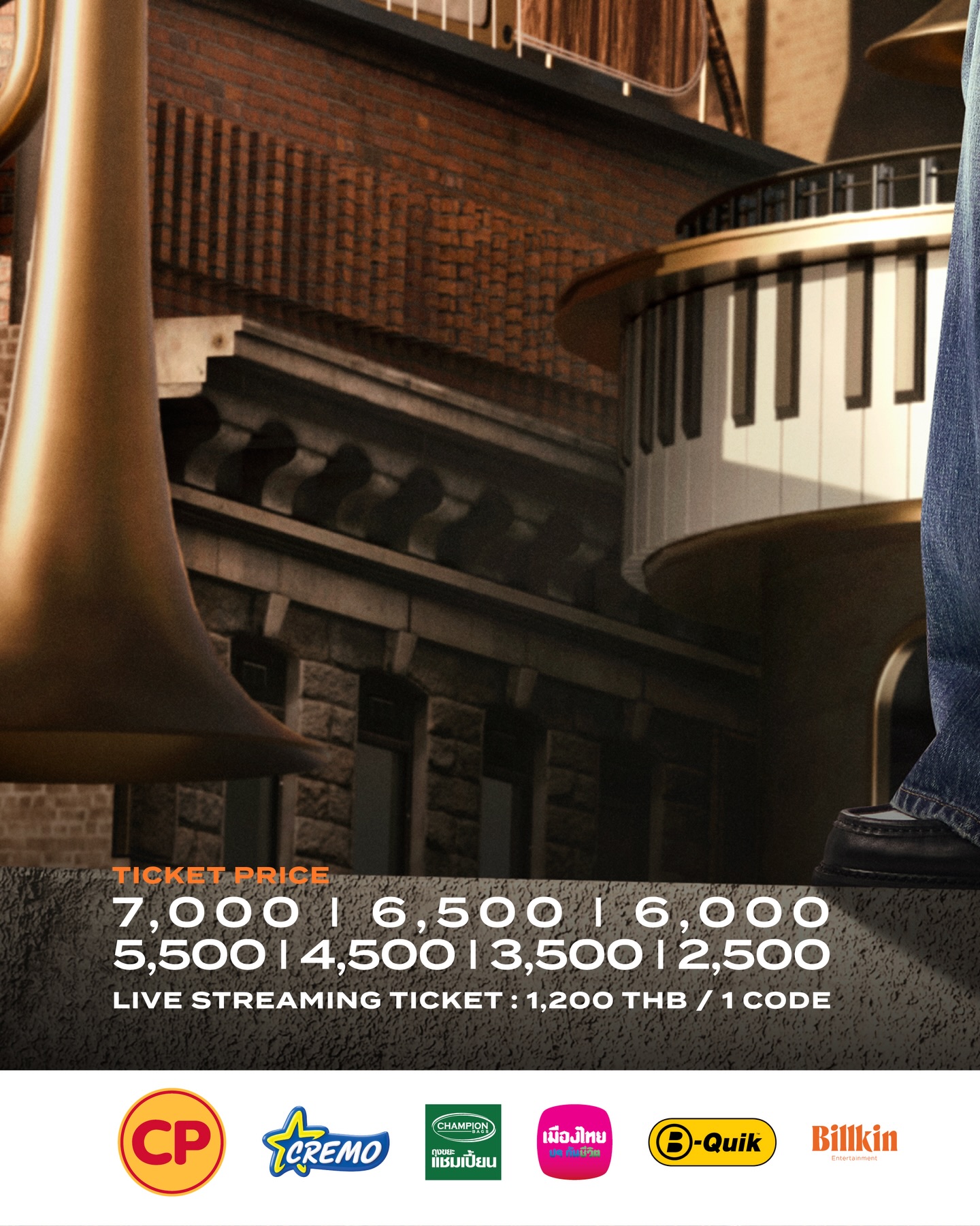 Connected by the FEELQUENCY, synced in sound. 🎺

#BILLKIN_FEELQUENCY 
#BillkinEntertainment #Bbillkin 
——

BILLKIN FEELQUENCY CONCERT PRESENTED BY CP
IMPACT Arena Muang Thong Thani
13-14-15 March 2026

🎫 Tickets on Sale 7 February 2026
📱 Counter Service (7-Eleven) & ALL TICKET