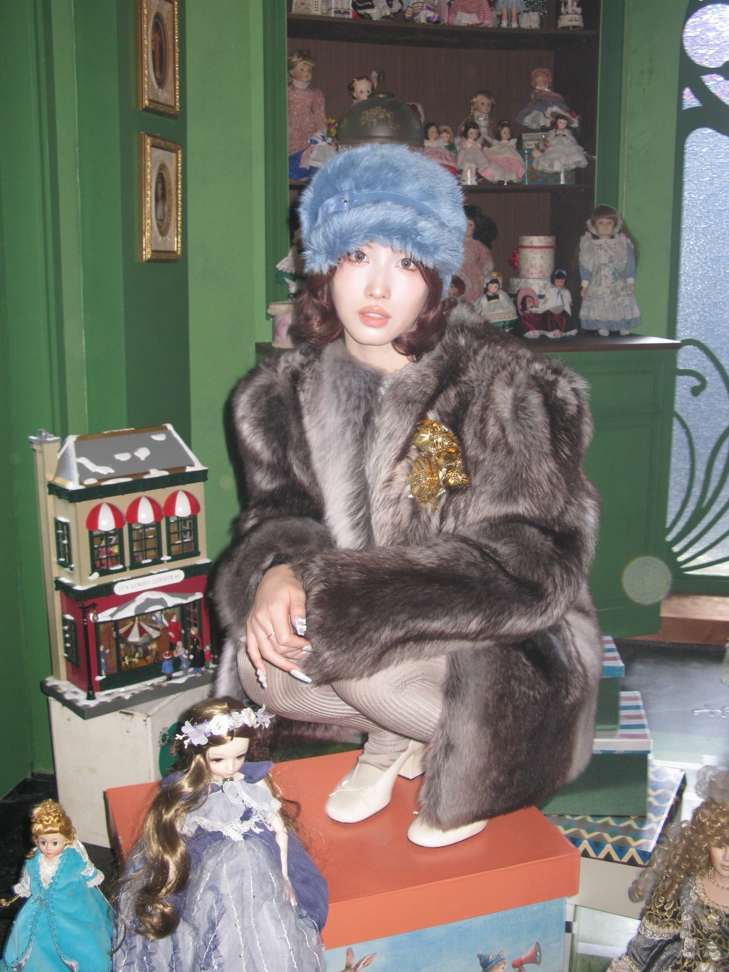 Special thanks to @miumiu team for making beautiful custom design for MISAMO “Confetti” MV.

I fell in love with the design of my soft pastel blue setup and eco-fur hat from the very first sketch and couldn’t be happier to see them come to life!

#MiuMiu