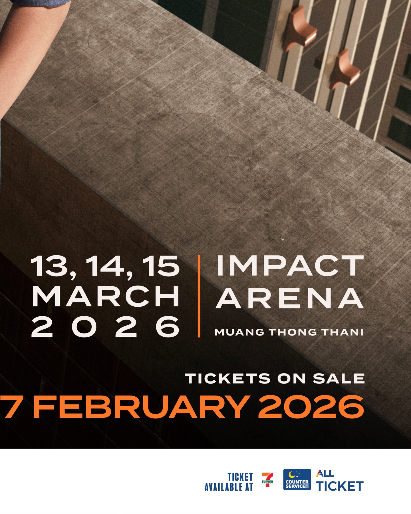 When emotion connects by FEELQUENCY. 🎷 #BILLKIN_FEELQUENCY

BILLKIN FEELQUENCY CONCERT PRESENTED BY CP
IMPACT Arena Muang Thong Thani
13-14-15 March 2026

🎫 Tickets on Sale 7 February 2026
📱 Counter Service (7-Eleven) & ALL TICKET

#BillkinEntertainment #Bbillkin