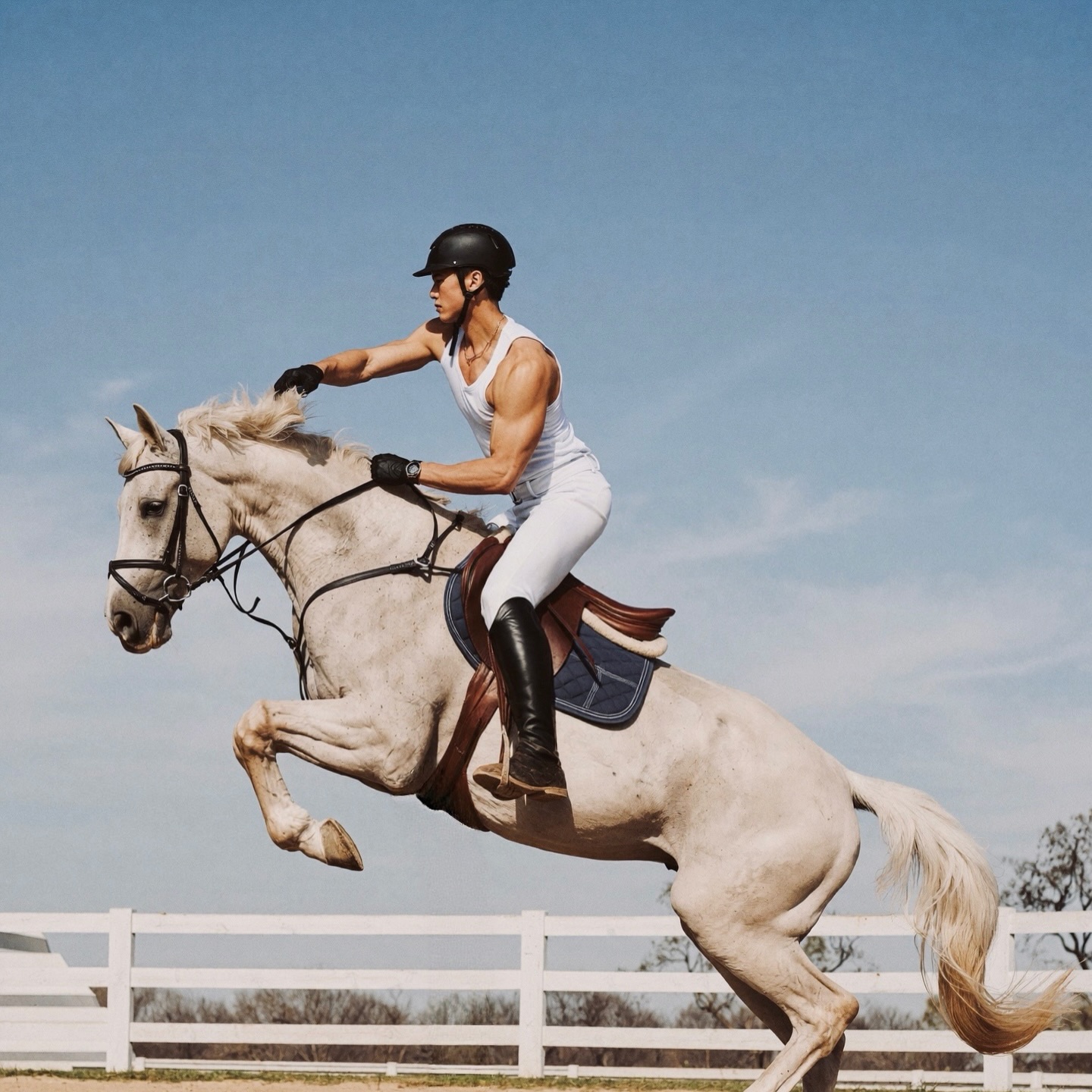 Equestrian practice.

Horsemanship teaches me more than control.
Sometimes you don’t get what you expect,
but that’s exactly why I love the challenge.

To jump higher, you must first accept the possibility of falling.
And maybe falling isn’t always failure 
sometimes, it’s just another beautiful way
to surrender to the ground,
to discover the courage within,
and to rise again with a little more attitude than the horse.

Because practice is never just about getting it right.
It’s about learning how to stay soft,
even when life asks you to be brave.