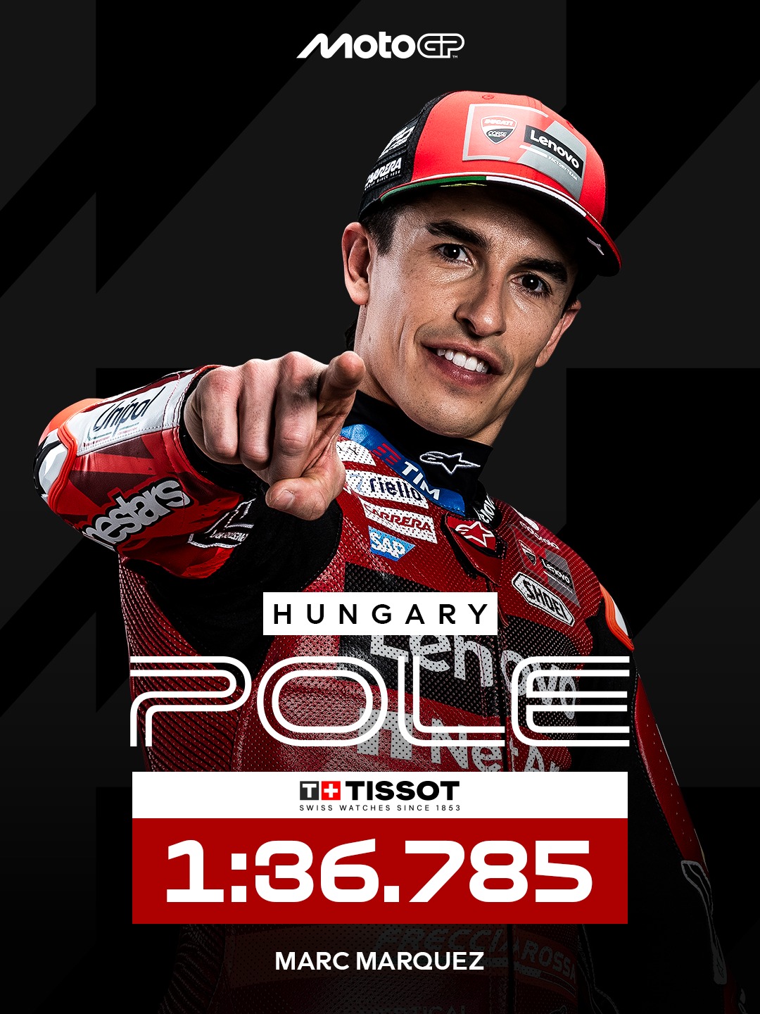 @marcmarquez93's BACK on pole ⏱️🔥 

#HungarianGP 🇭🇺 #MotoGP